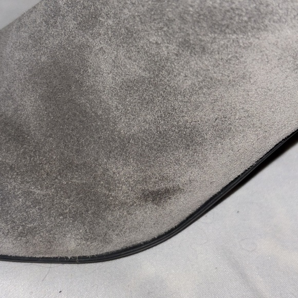 Michael Kors Soft Low Gray Suede Leather Womans Drawstring Boots Booties sz 10M - Picture 10 of 10